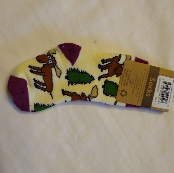 Lazy One Girls Moose Socks - Picture 2 of 2